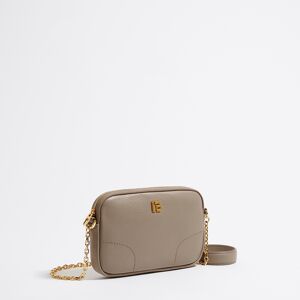 BIMBA Y LOLA Mini taupe leather crossbody bag TAUPE UN adult