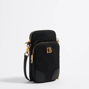 BIMBA Y LOLA Mini black nylon crossbody bag BLACK UN adult