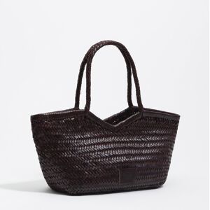 BIMBA Y LOLA Large braided eggplant leather shopper bag AUBERGINE UN adult BIMBA Y LOLA Large braided eggplant leather shopper bag AUBERGINE UN adult