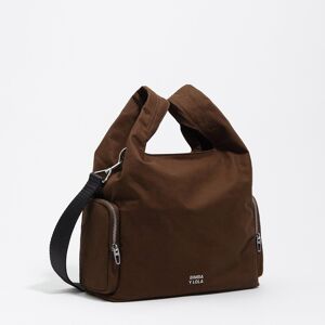 BIMBA Y LOLA Medium dark khaki waxed gabardine Pocket Paper bag DARK KHAKI UN adult BIMBA Y LOLA Medium dark khaki waxed gabardine Pocket Paper bag DARK KHAKI UN adult