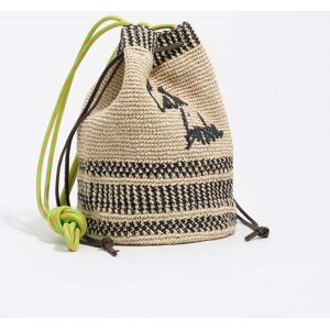 BIMBA Y LOLA Medium natural plaited raffia bucket bag NATURAL UN adult BIMBA Y LOLA Medium natural plaited raffia bucket bag NATURAL UN adult
