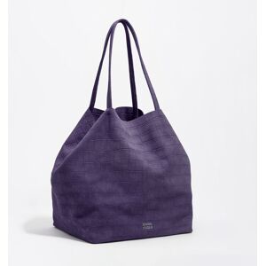 BIMBA Y LOLA Large split leather shopper bag in purple mock croc PURPLE UN adult BIMBA Y LOLA Large split leather shopper bag in purple mock croc PURPLE UN adult