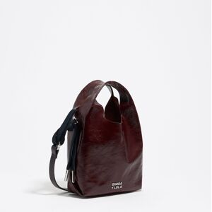 BIMBA Y LOLA Chestnut leather mini Paper bag CHESTNUT UN adult BIMBA Y LOLA Chestnut leather mini Paper bag CHESTNUT UN adult