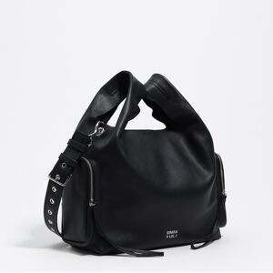 BIMBA Y LOLA Medium black leather Pocket Paper bag BLACK UN adult BIMBA Y LOLA Medium black leather Pocket Paper bag BLACK UN adult