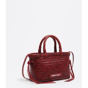 BIMBA Y LOLA Dark red plaited leather mini bag DARK RED UN adult BIMBA Y LOLA Dark red plaited leather mini bag DARK RED UN adult