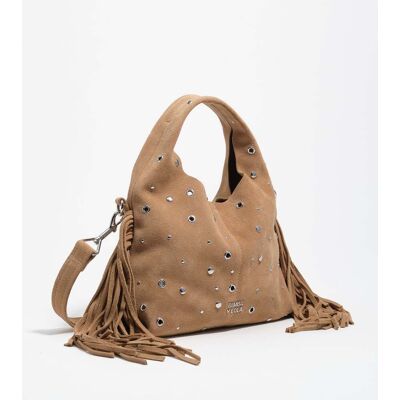 BIMBA Y LOLA Small Paper handbag in natural suede NATURAL UN adult BIMBA Y LOLA Small Paper handbag in natural suede NATURAL UN adult
