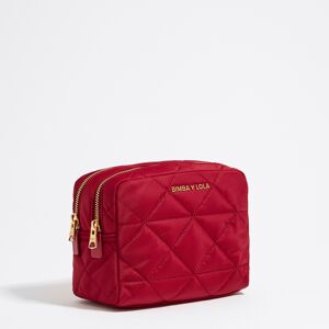 BIMBA Y LOLA Medium dark red nylon double make-up case DARK RED UN adult