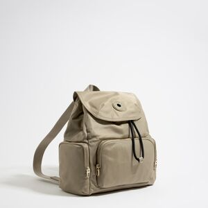 BIMBA Y LOLA Medium-sized light khaki nylon backpack LIGHT KHAKI UN adult