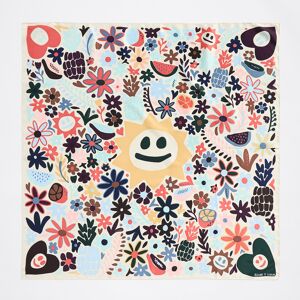 BIMBA Y LOLA Off-white flowers and fruit scarf OFF WHITE UN adult