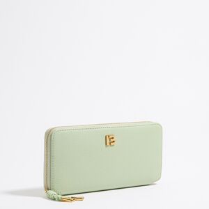 BIMBA Y LOLA Pastel green leather horizontal wallet with zip PASTEL GREEN UN adult