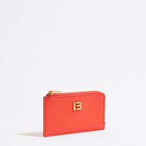 BIMBA Y LOLA Coral leather card holder/coin purse CORAL UN adult