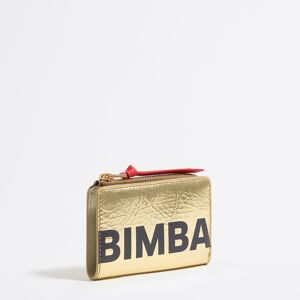 BIMBA Y LOLA Gold leather purse GOLD UN adult
