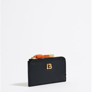 BIMBA Y LOLA Black leather card holder/coin purse BLACK UN adult