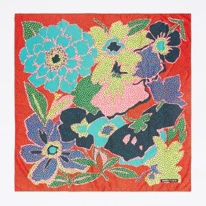 BIMBA Y LOLA Red pointillist floral scarf RED UN adult