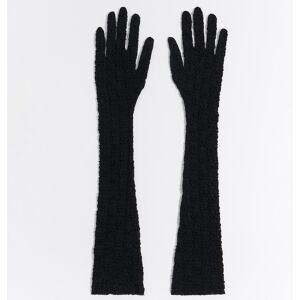 BIMBA Y LOLA Black crochet gloves BLACK M adult