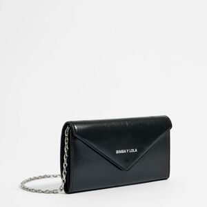 BIMBA Y LOLA Black leather wallet/mini bag BLACK UN adult