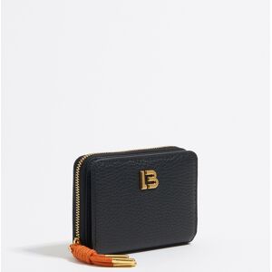 BIMBA Y LOLA Black leather flap purse BLACK UN adult