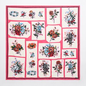 BIMBA Y LOLA Pink floral and geometric scarf PINK UN adult
