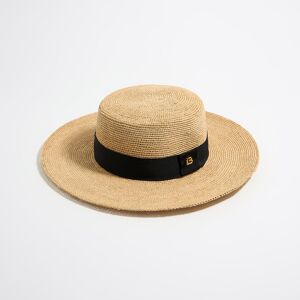 BIMBA Y LOLA Natural raffia boater hat NATURAL M adult