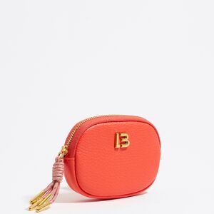 BIMBA Y LOLA Coral leather oval coin purse CORAL UN adult