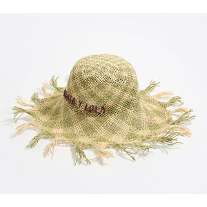 BIMBA Y LOLA Green raffia hat GREEN M adult