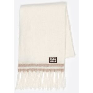 BIMBA Y LOLA Ivory striped brushed scarf IVORY UN adult BIMBA Y LOLA Ivory striped brushed scarf IVORY UN adult