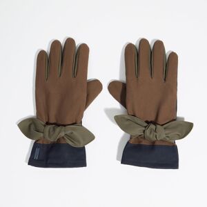 BIMBA Y LOLA Cotton patchwork gloves BROWN M adult BIMBA Y LOLA Cotton patchwork gloves BROWN M adult