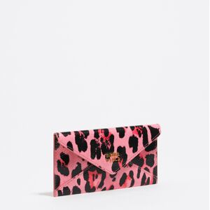 BIMBA Y LOLA Strawberry textured shiny Leopard flap card holder LEOPARD STRAWBERRY UN adult BIMBA Y LOLA Strawberry textured shiny Leopard flap card holder LEOPARD STRAWBERRY UN adult