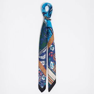 BIMBA Y LOLA Blue patchwork paisley and flowers scarf charm BLUE UN adult BIMBA Y LOLA Blue patchwork paisley and flowers scarf charm BLUE UN adult