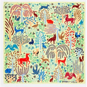 BIMBA Y LOLA Yellow animals and vegetation scarf LIGHT YELLOW UN adult BIMBA Y LOLA Yellow animals and vegetation scarf LIGHT YELLOW UN adult