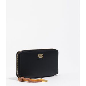 BIMBA Y LOLA Medium black leather horizontal wallet BLACK UN adult BIMBA Y LOLA Medium black leather horizontal wallet BLACK UN adult