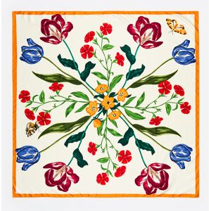 BIMBA Y LOLA Ivory botanical flowers scarf IVORY UN adult BIMBA Y LOLA Ivory botanical flowers scarf IVORY UN adult