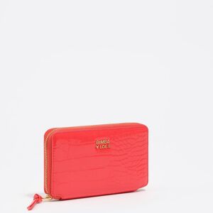 BIMBA Y LOLA Medium coral mock croc horizontal wallet BRIGHT CORAL UN adult BIMBA Y LOLA Medium coral mock croc horizontal wallet BRIGHT CORAL UN adult