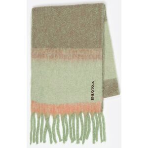 BIMBA Y LOLA Green striped brushed scarf GREEN UN adult BIMBA Y LOLA Green striped brushed scarf GREEN UN adult