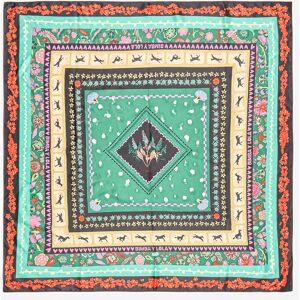 BIMBA Y LOLA Green concentric frames floral scarf GREEN UN adult BIMBA Y LOLA Green concentric frames floral scarf GREEN UN adult