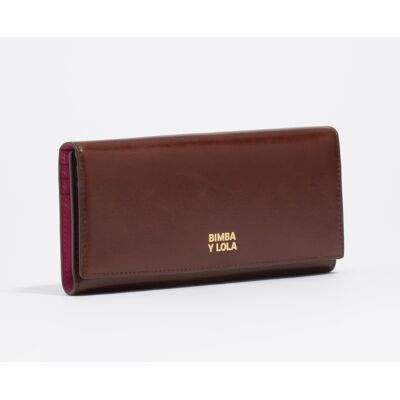 BIMBA Y LOLA Dark tan leather continental wallet DARK TAN UN adult BIMBA Y LOLA Dark tan leather continental wallet DARK TAN UN adult