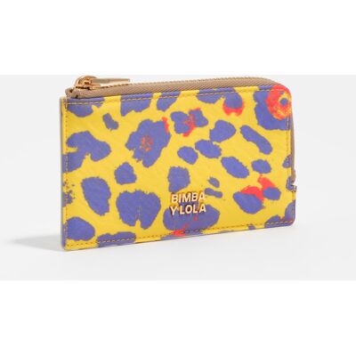 BIMBA Y LOLA Intense yellow Leopard nylon card holder/coin purse LEOPARD BRIGHT YELLOW UN adult BIMBA Y LOLA Intense yellow Leopard nylon card holder/coin purse LEOPARD BRIGHT YELLOW UN adult