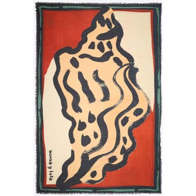 BIMBA Y LOLA Washed cotton seashell sarong RED UN adult BIMBA Y LOLA Washed cotton seashell sarong RED UN adult