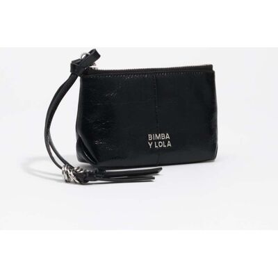 BIMBA Y LOLA Black leather coin purse BLACK UN adult BIMBA Y LOLA Black leather coin purse BLACK UN adult