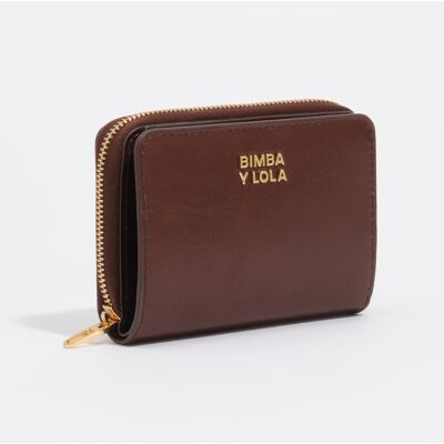 BIMBA Y LOLA Dark tan leather flap purse DARK TAN UN adult BIMBA Y LOLA Dark tan leather flap purse DARK TAN UN adult