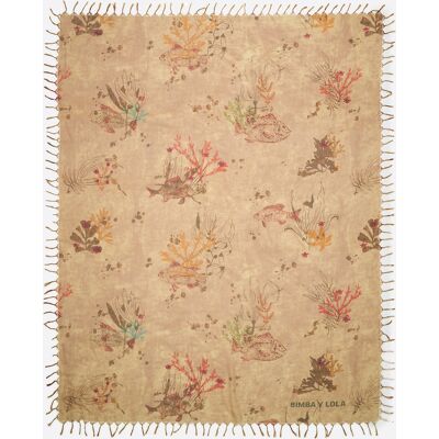 BIMBA Y LOLA Navy washed cotton sarong CAMEL UN adult BIMBA Y LOLA Navy washed cotton sarong CAMEL UN adult
