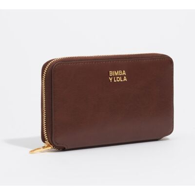 BIMBA Y LOLA Medium dark tan leather wallet DARK TAN UN adult BIMBA Y LOLA Medium dark tan leather wallet DARK TAN UN adult
