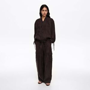 BIMBA Y LOLA Washed black fluid cargo trousers WASHED BLACK 42 adult BIMBA Y LOLA Washed black fluid cargo trousers WASHED BLACK 42 adult