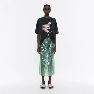 BIMBA Y LOLA Green sequins midi skirt GREEN 40 adult