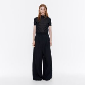 BIMBA Y LOLA Black bell-bottom trousers with darts BLACK 38 adult