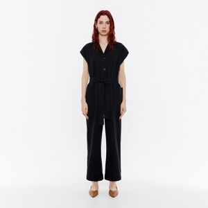 BIMBA Y LOLA Black denim oversize jumpsuit WASHED DENIM BLACK L adult