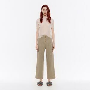 BIMBA Y LOLA Khaki straight ankle length trousers KHAKI 38 adult