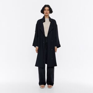 BIMBA Y LOLA Black fluid midi trench WASHED BLACK S adult