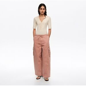 BIMBA Y LOLA Peach denim cargo trousers PEACH BIMBA Y LOLA Peach denim cargo trousers PEACH