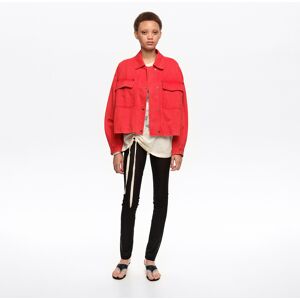 BIMBA Y LOLA Short faded red cotton jacket RED BIMBA Y LOLA Short faded red cotton jacket RED